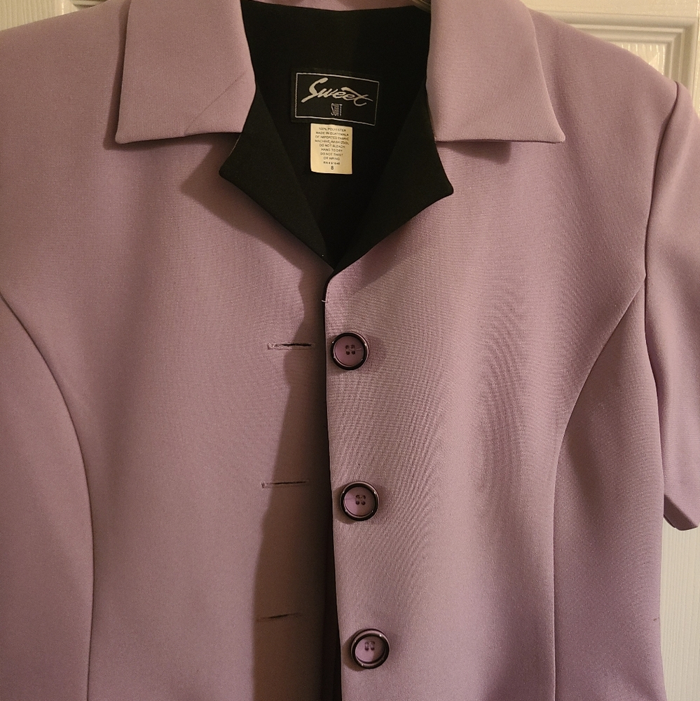 Lilac 2pc Suit W/ Slit On Size